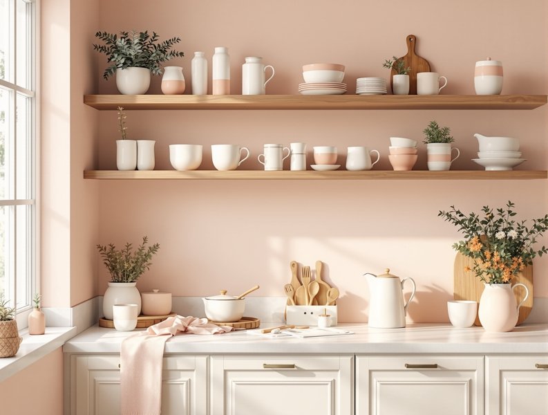 奶油风厨房改造